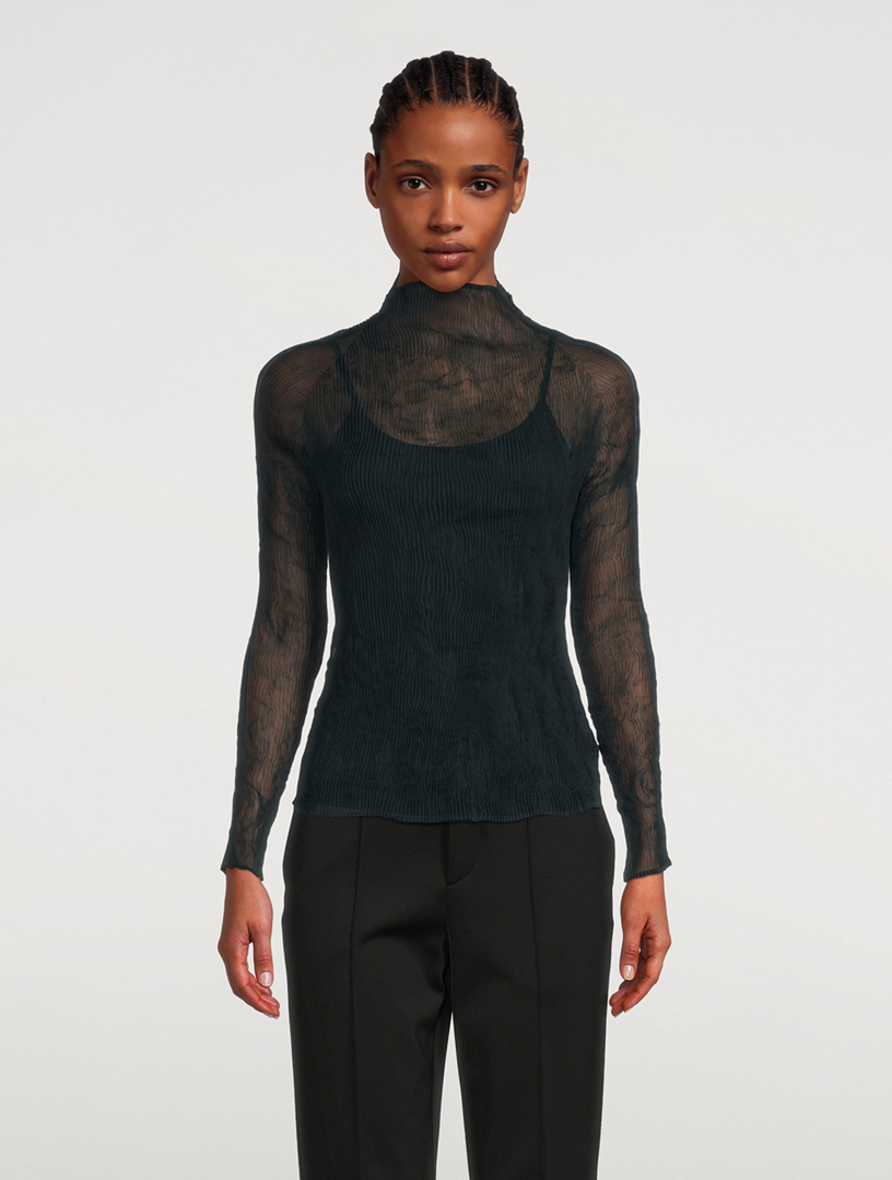 ISSEY MIYAKE Chiffon Twist Top | Holt Renfrew Canada