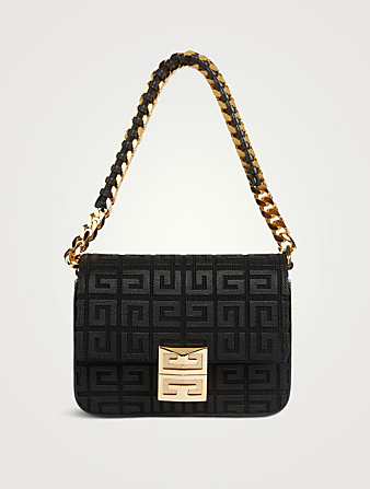 GIVENCHY Small 4G Monogram Canvas Box Bag With Chain Women's Black