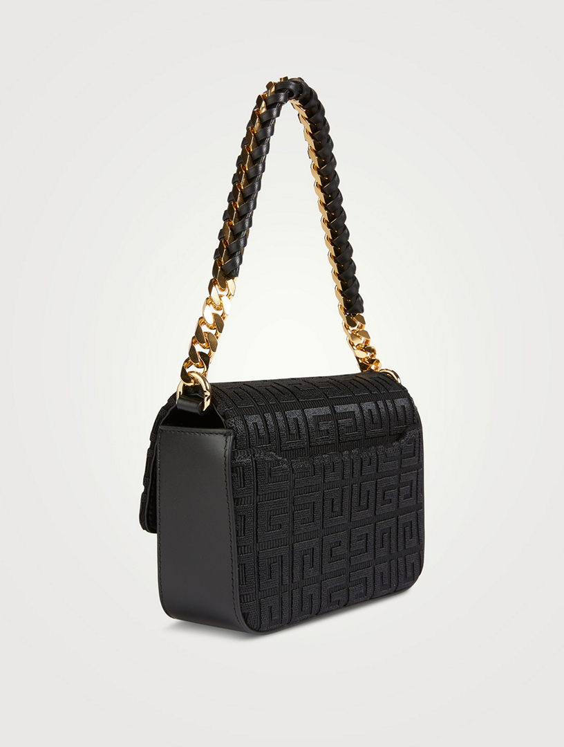 GIVENCHY Small 4G Monogram Canvas Box Bag With Chain Women's Black