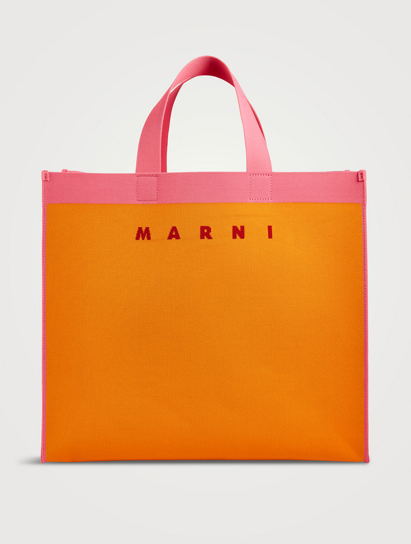 MARNI Knit Tote Bag Women's Orange
