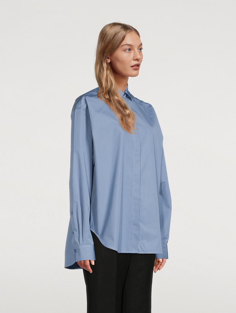 TOTÊME Oversized Cotton Poplin Shirt | Holt Renfrew Canada