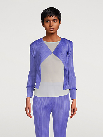PLEATS PLEASE ISSEY MIYAKE Monthly Colour February Cardigan Women's Blue