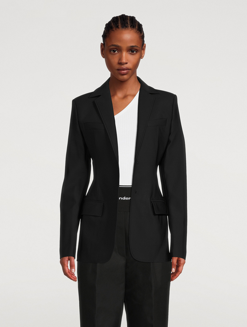 ALEXANDER WANG Stretch-Nylon Slim Blazer | Holt Renfrew Canada