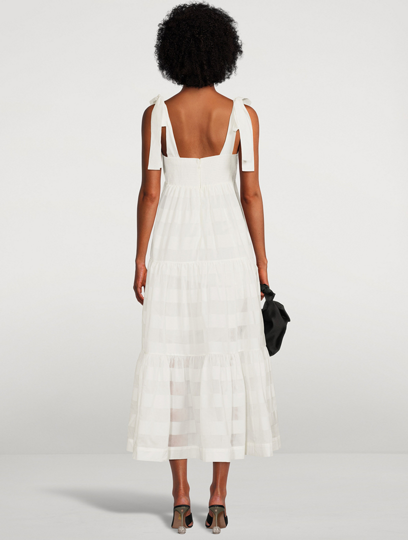 ZIMMERMANN Tie-Shoulder Midi Dress | Holt Renfrew Canada