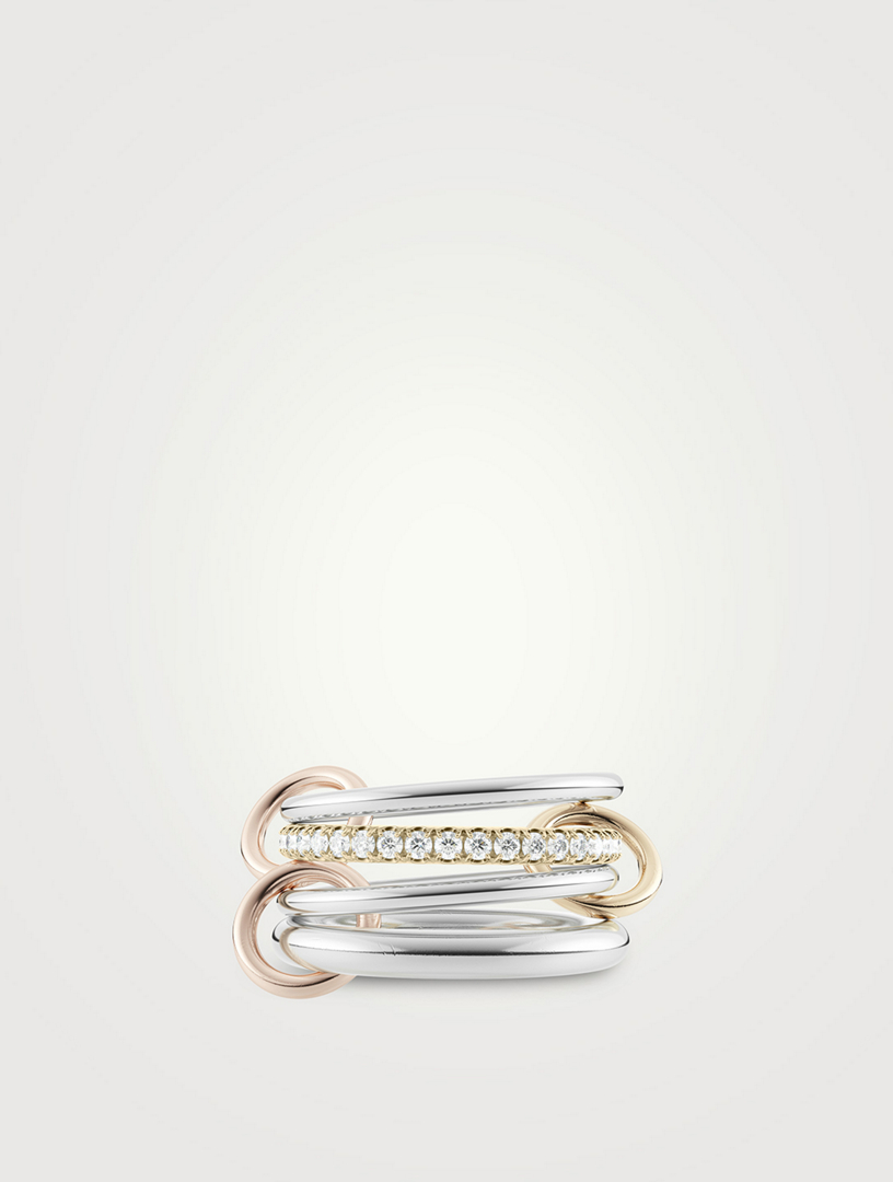 Spinelli Kilcollin Gold Nimbus Linked Rings in Metallic Womens Jewellery Rings 