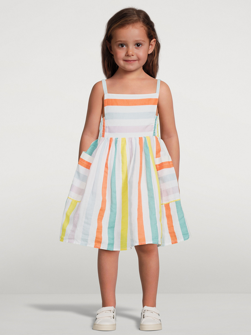 STELLA MCCARTNEY Linen And Cotton Sleeveless Dress Kids Multi