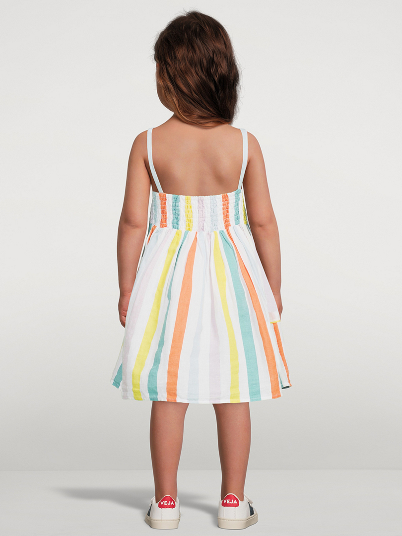 STELLA MCCARTNEY Linen And Cotton Sleeveless Dress Kids Multi