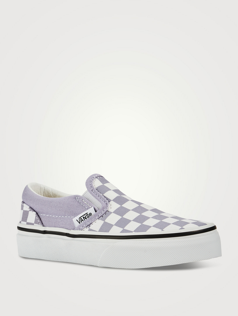 light purple vans checkered
