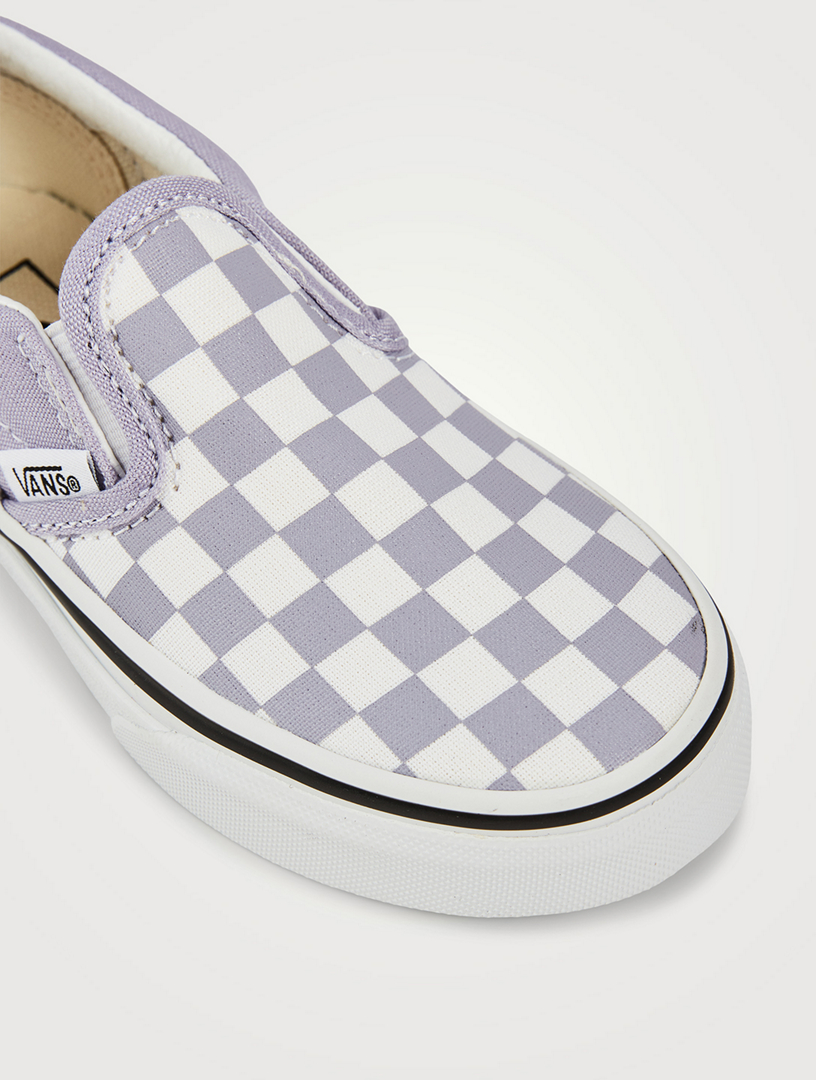 light purple vans checkered