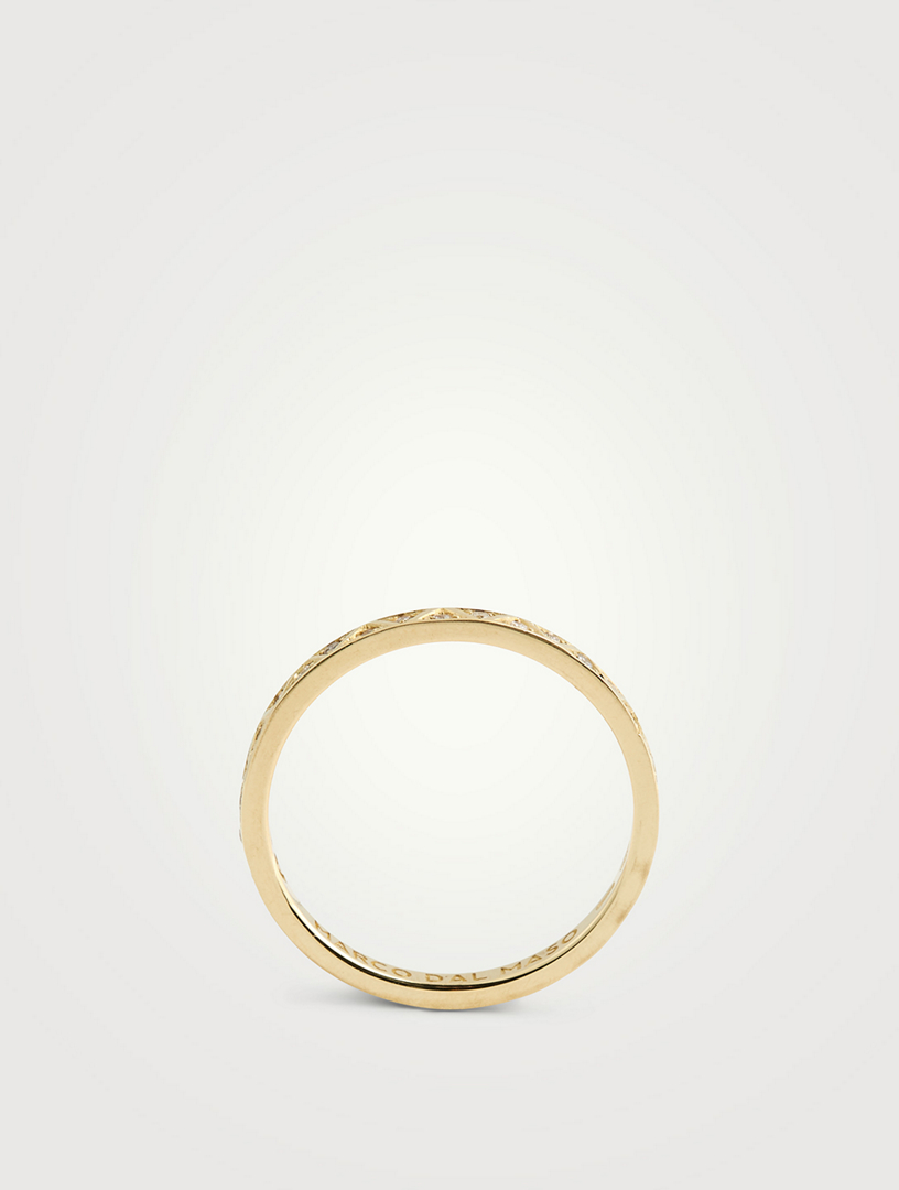 MARCO DAL MASO Manawa 18K Gold Eternity Ring With Diamonds Mens Metallic