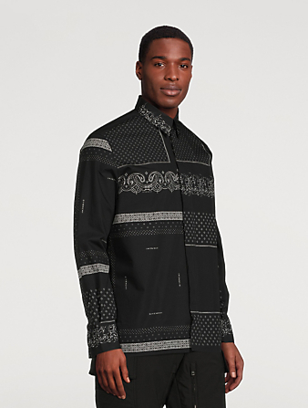GIVENCHY Cotton Oversized Shirt In Paisley Print Mens Multi