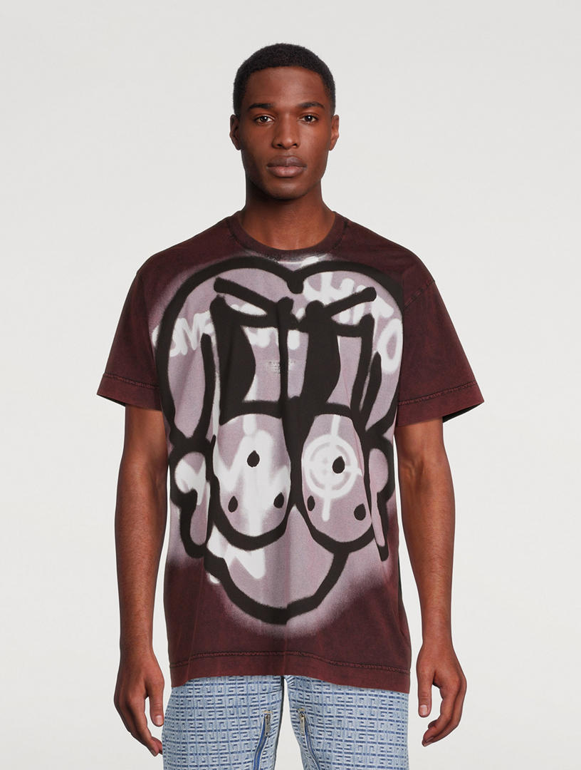 GIVENCHY Oversized T-Shirt In Ghost Dog Tag Print | Holt Renfrew Canada