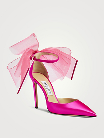 JIMMY CHOO Averly 100 Stiletto Pumps With Bow Women's Pink