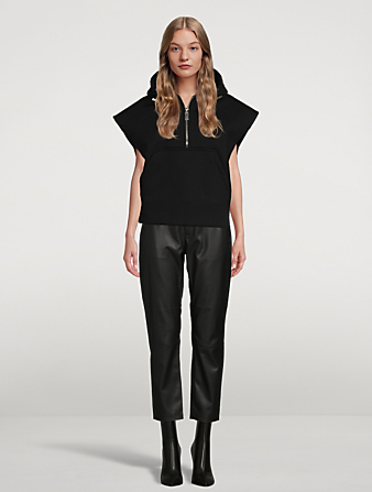 AG Caden Faux Leather Tailored Trousers Women's Black