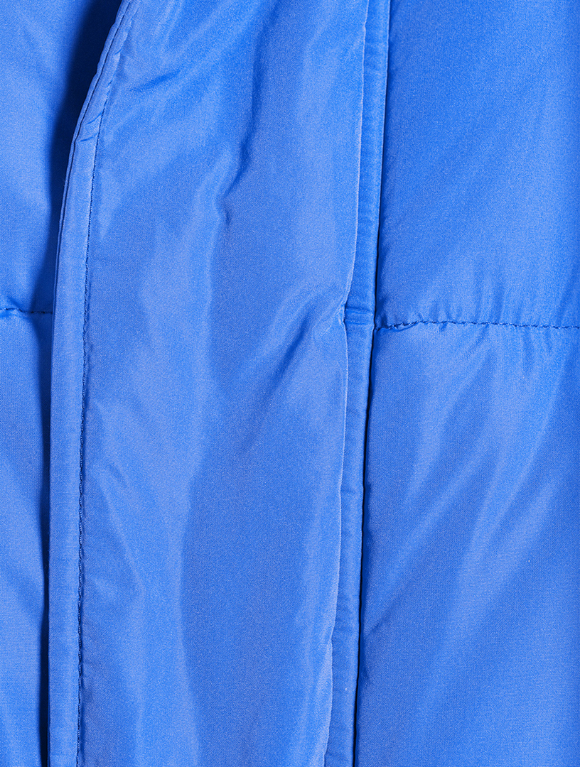 BALENCIAGA BB Nylon Faille Puffer Jacket Mens Blue
