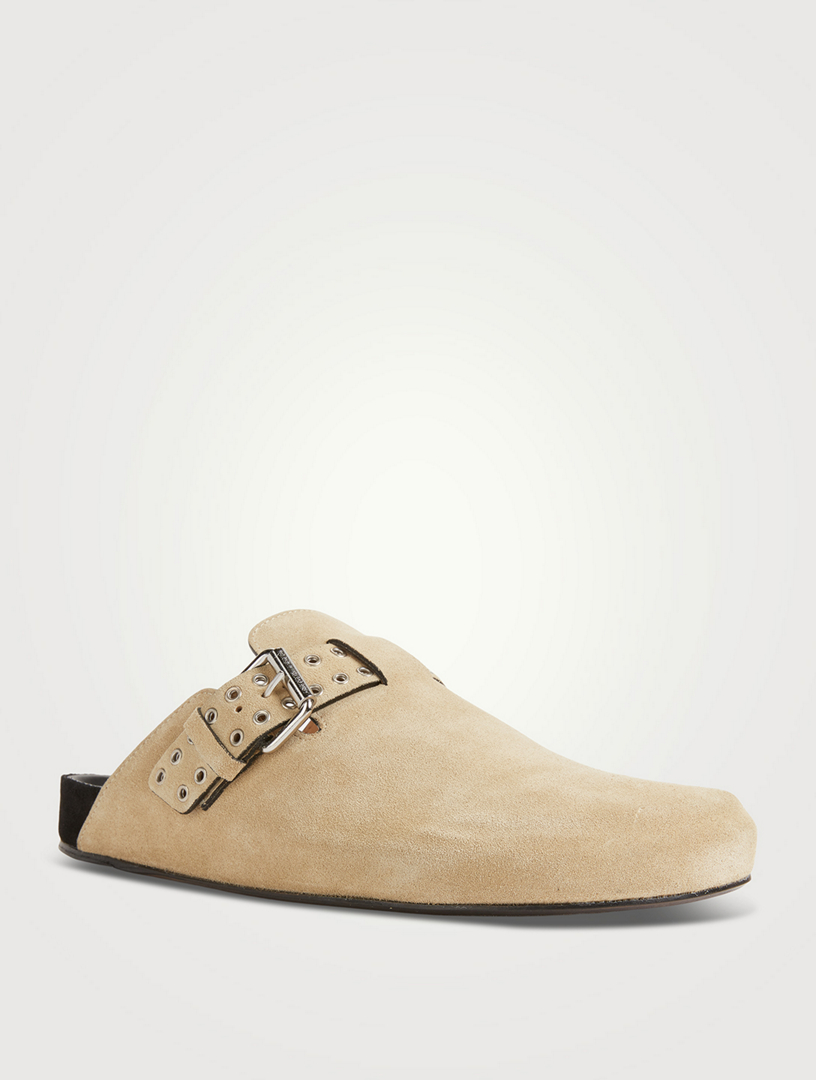 White Womens Flats and flat shoes Isabel Marant Flats and flat shoes Isabel Marant Shearling And Leather Mules in Beige 
