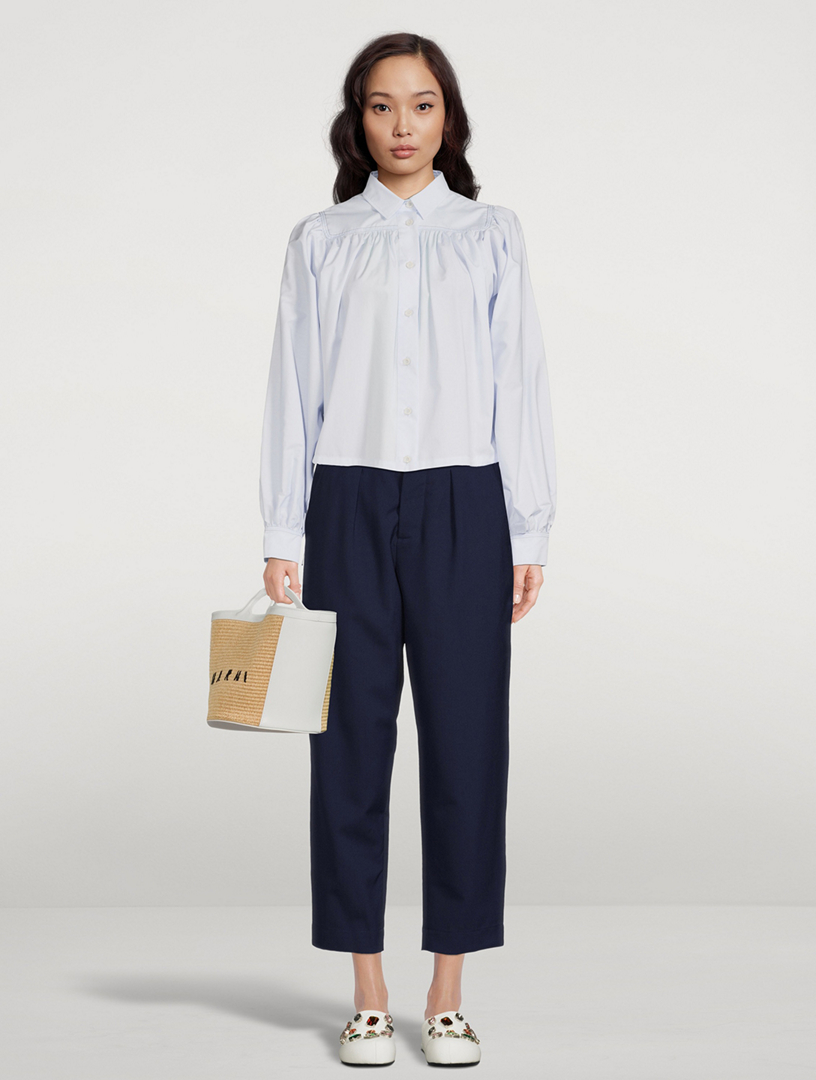 MARNI Cotton Poplin Drawstring Shirt Holt Renfrew Canada