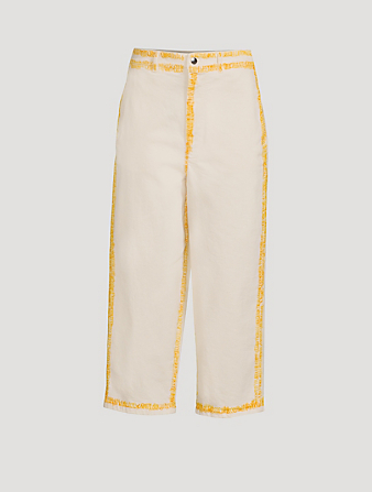 MARNI Boyfriend Jeans With Painted Edges Women's White