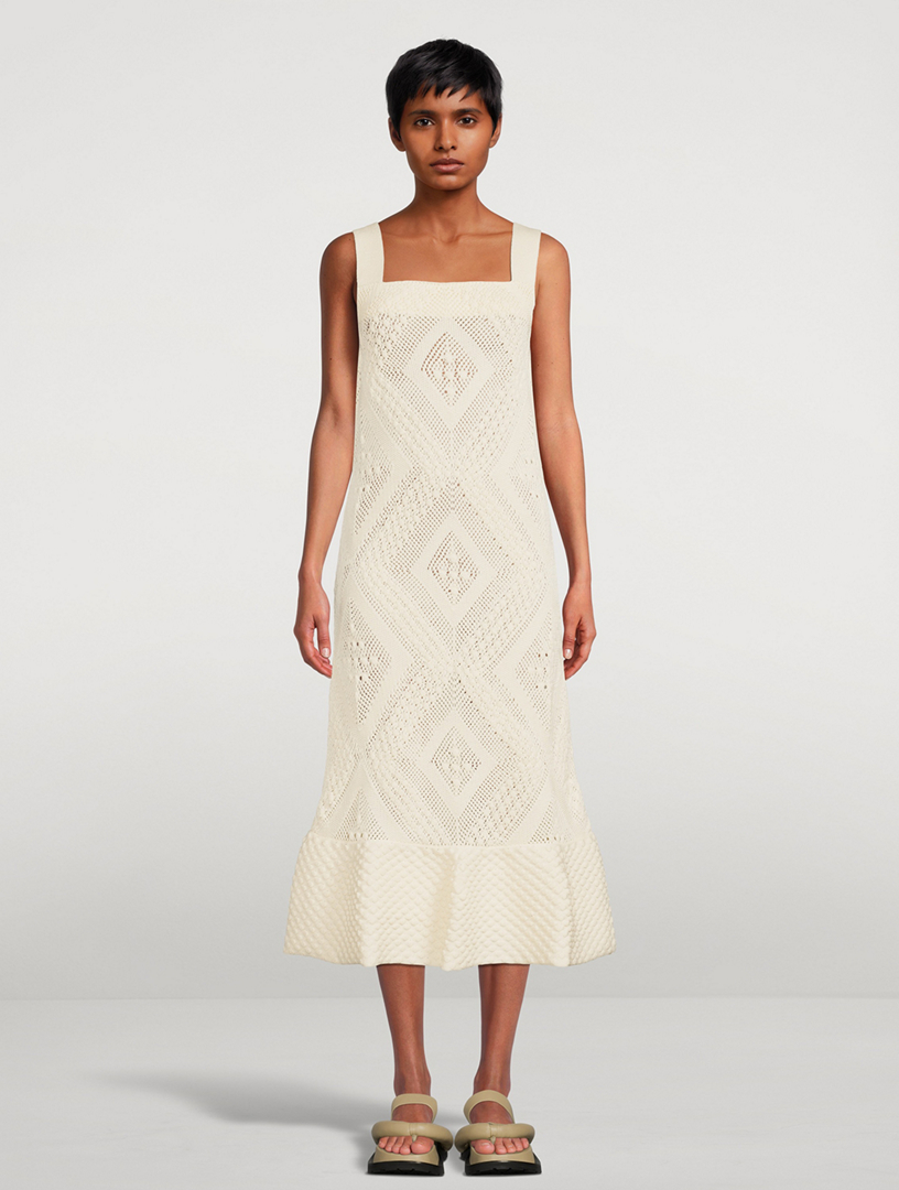 jil sander crochet dress