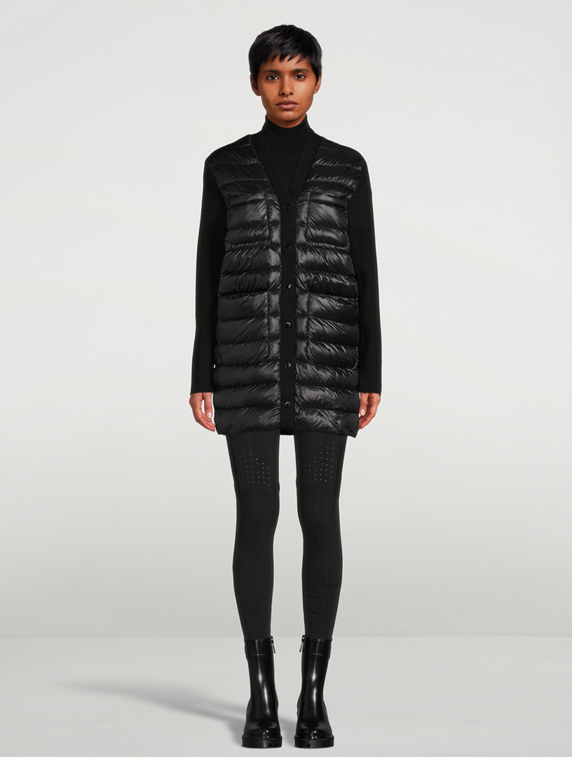MONCLER Quilted Cotton Cardigan Women's Black