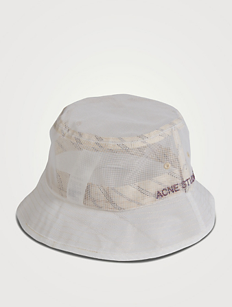 ACNE STUDIOS Mesh Bucket Hat Mens White