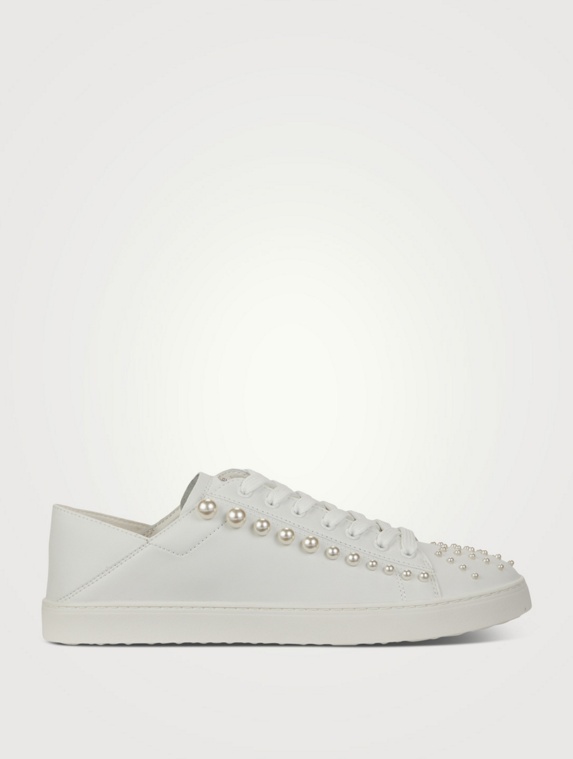 stuart weitzman leather sneakers