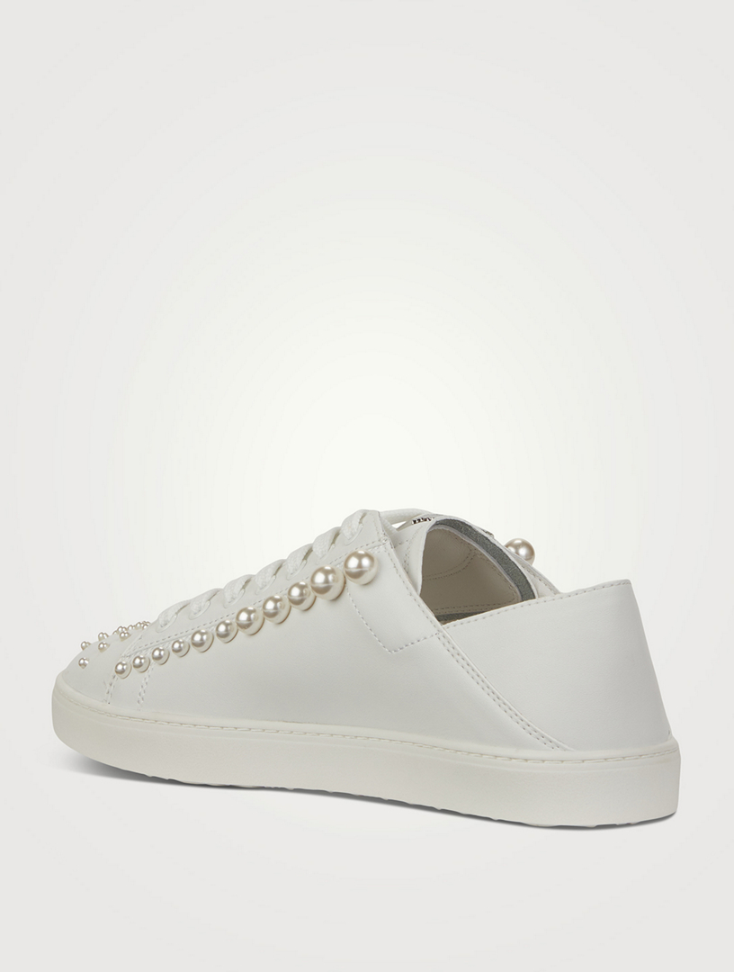 stuart weitzman leather sneakers