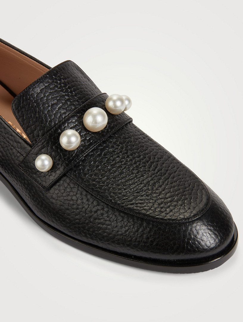 STUART WEITZMAN Goldie Embellished Leather Loafers Holt Renfrew Canada