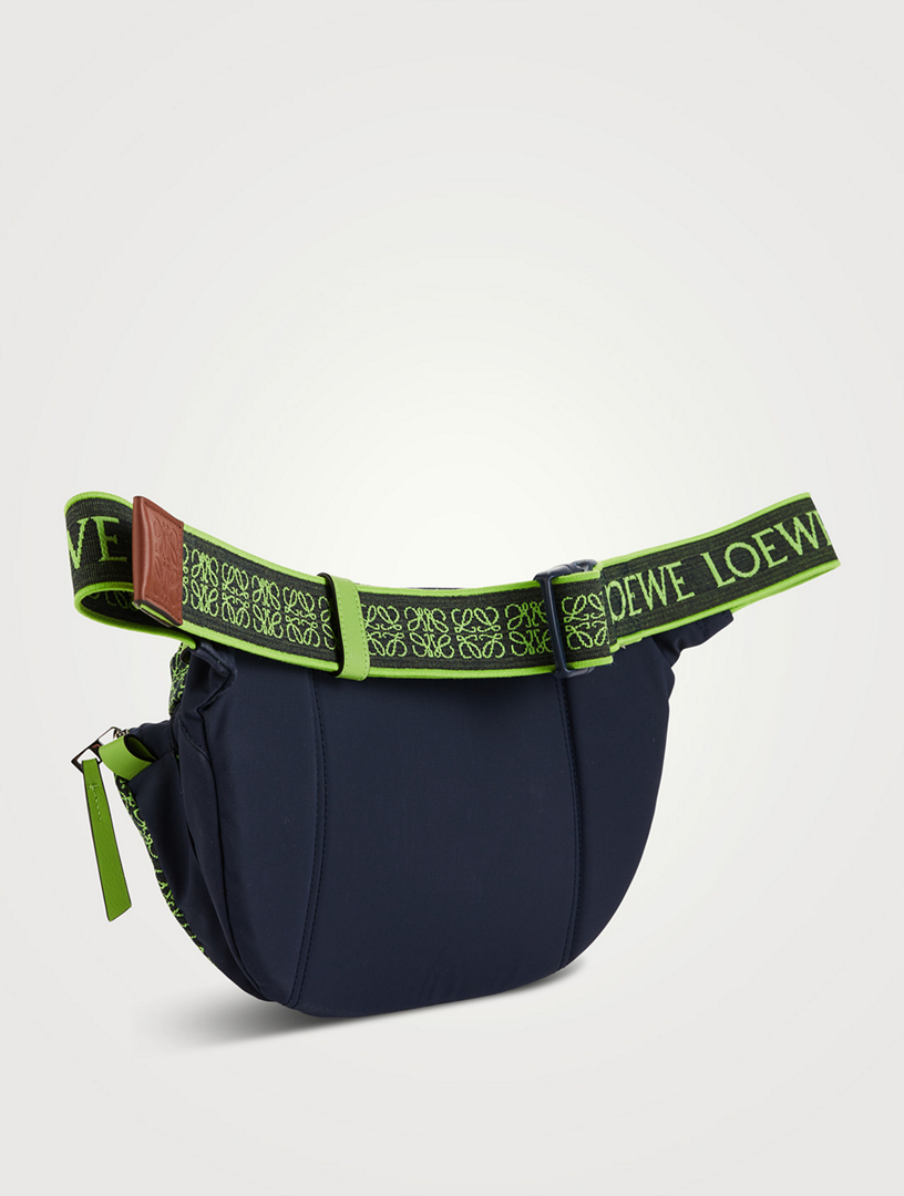 LOEWE Grand sac-ceinture en jacquard et nylon à anagramme Hommes Vert