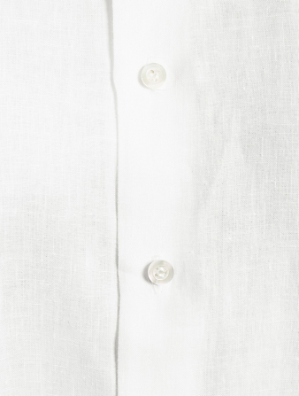 ESKANDAR Linen A-Line Long Shirt Women's White