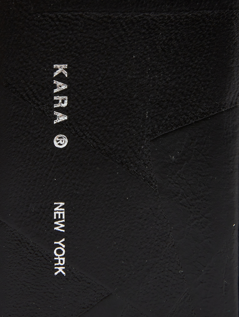 KARA Midi Crystal Fringe Leather Tote Bag Women's Black