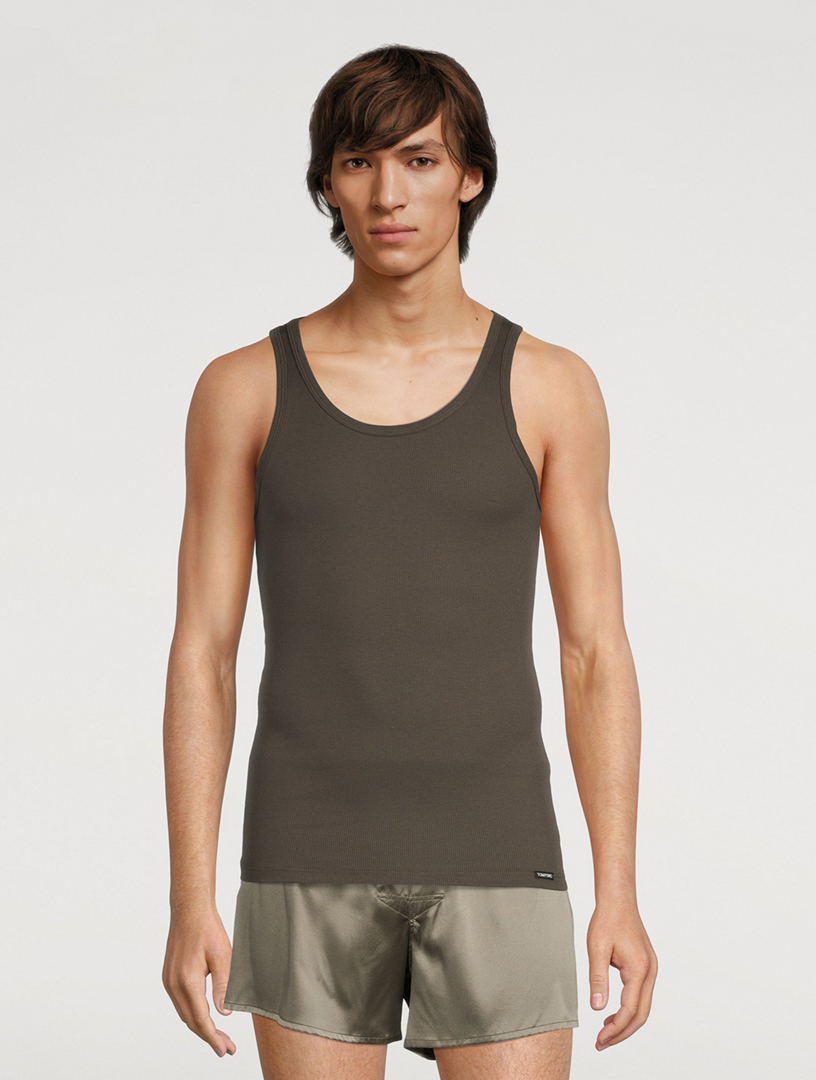 TOM FORD Cotton Stretch Ribbed Tank Top | Holt Renfrew Canada