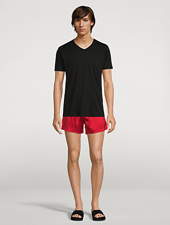 TOM FORD Silk Stretch Boxer Shorts Mens Red