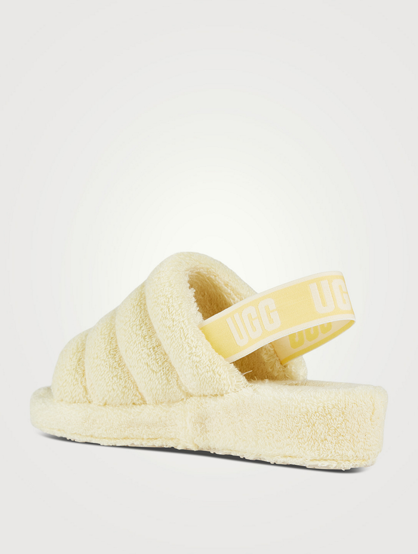 yellow ugg slides womens