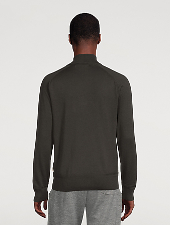 ORLEBAR BROWN Lennard Merino Half-Zip Sweater Mens Grey