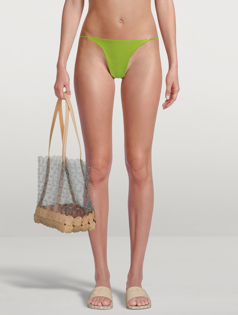 JADE SWIM Bare Minimum Bikini Bottoms Women's Green