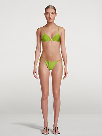 JADE SWIM Lana Side-Tie Swim Bottoms Women's Green