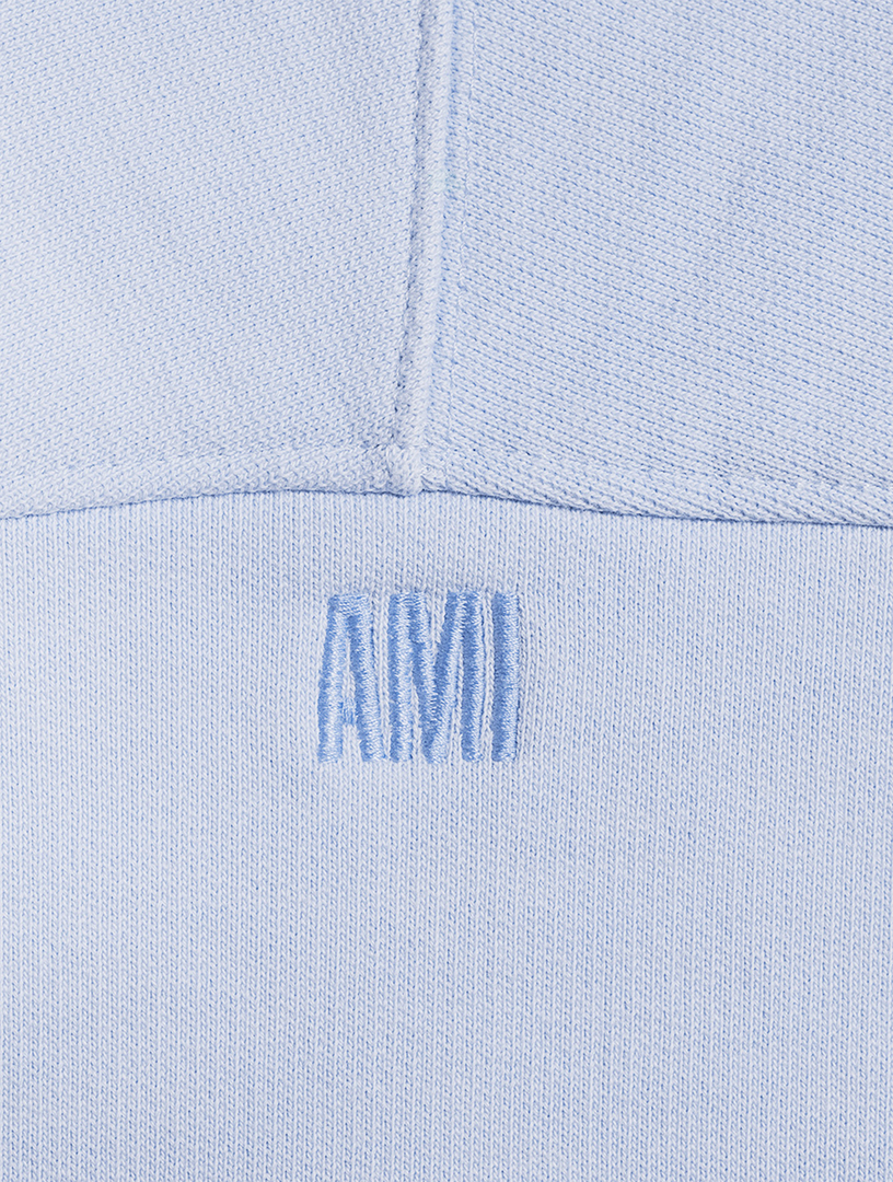 AMI PARIS Tonal Ami De Cœur Cotton Sweatshirt Women's Blue