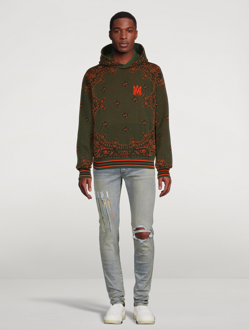 AMIRI Paint Drip Logo Skinny Jeans Holt Renfrew Canada