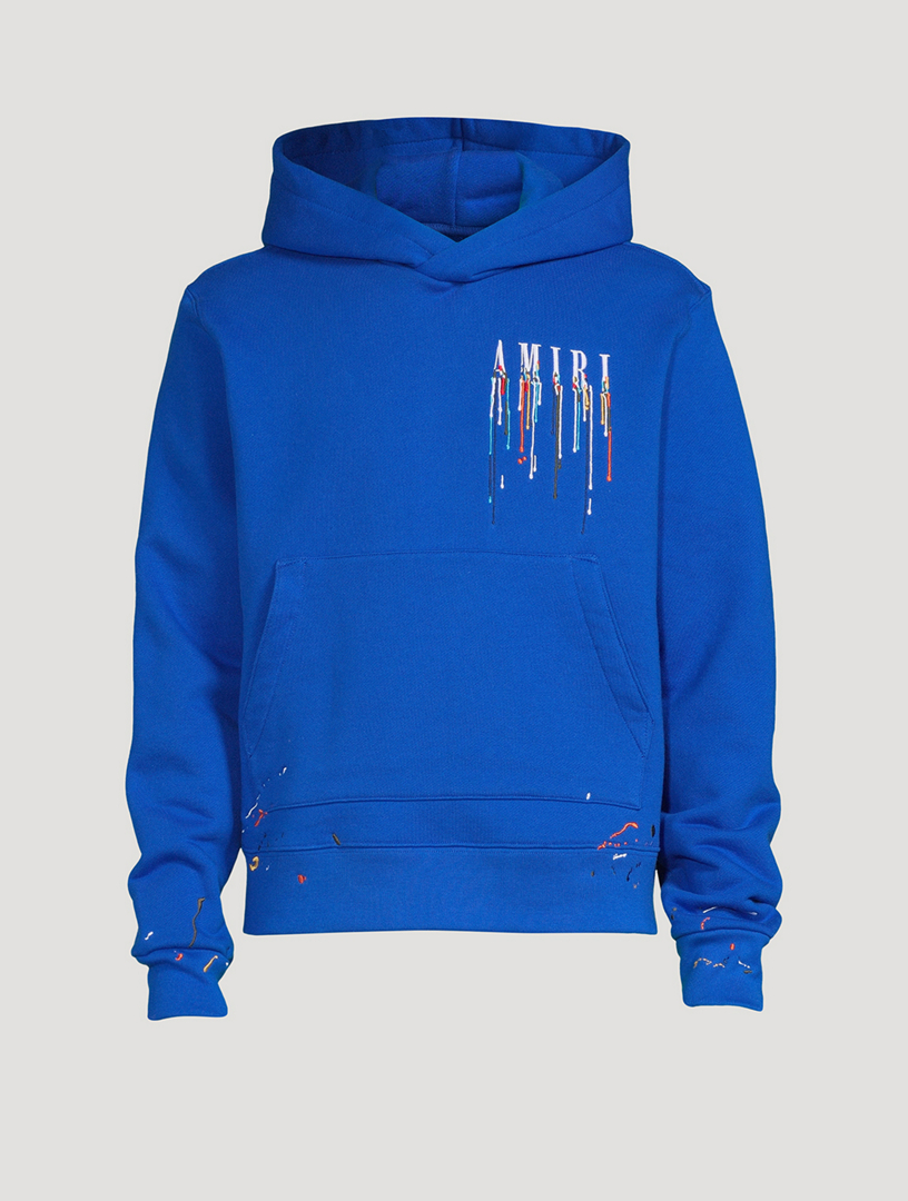 AMIRI Paint Drip Logo Cotton Hoodie Holt Renfrew Canada
