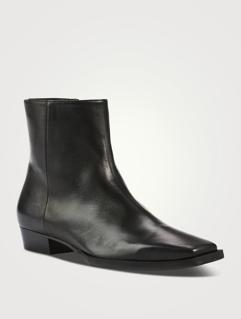 FRAME Le Maddox Leather Ankle Boots | Holt Renfrew Canada