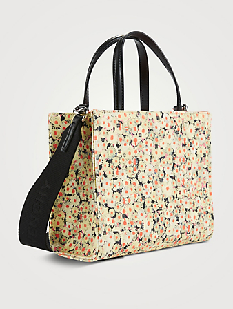 GIVENCHY Mini G Tote Canvas Bag In Floral Print Women's Yellow