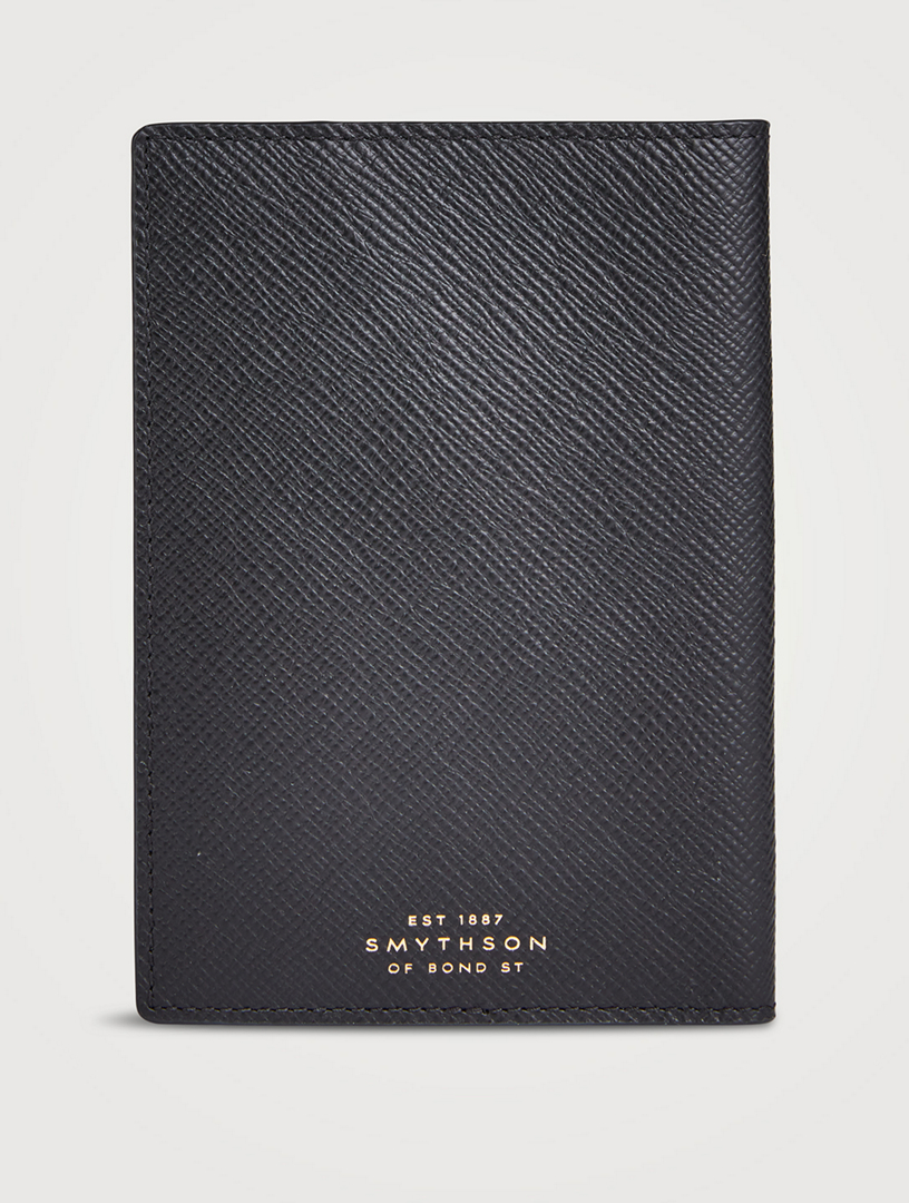Smythson Leather Panama Passport Cover Black Womens Accessories Phone cases 