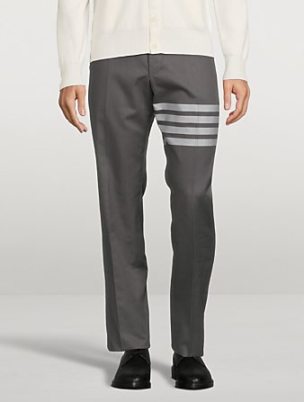 THOM BROWNE Cotton Four-Bar Suiting Pants Men's Grey