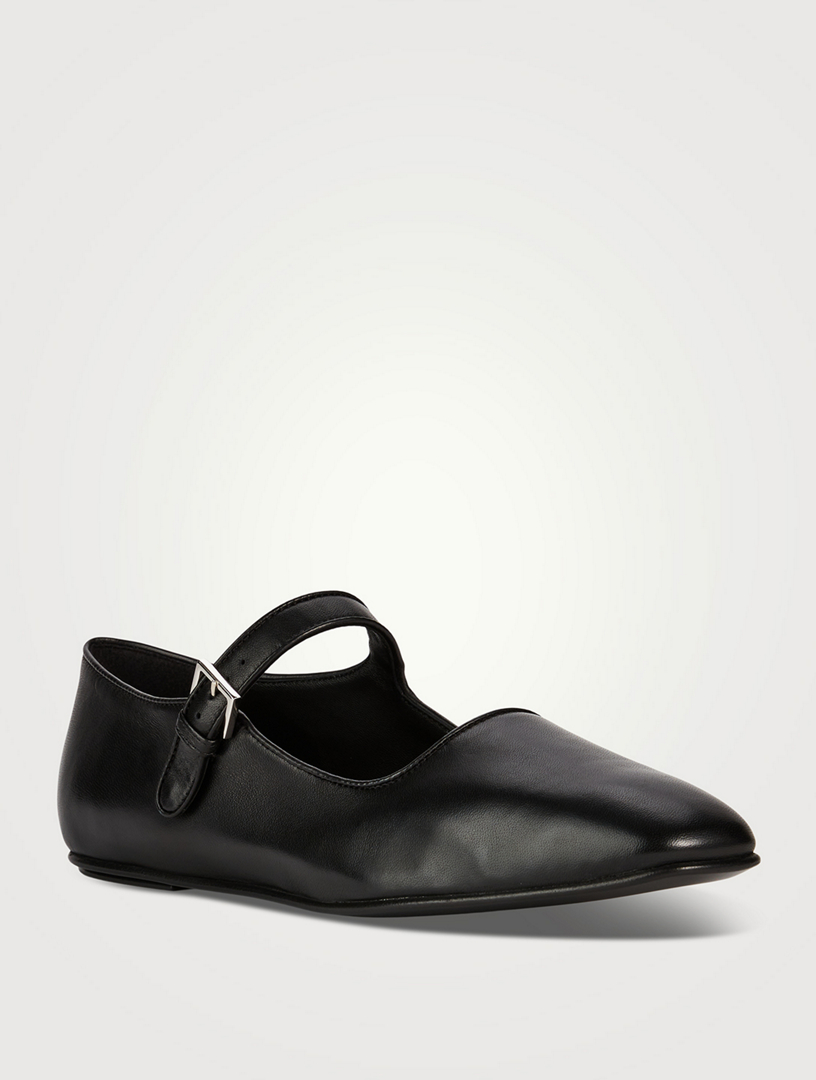 The Row Ava Leather Mary Jane Ballet Flats Holt Renfrew Canada