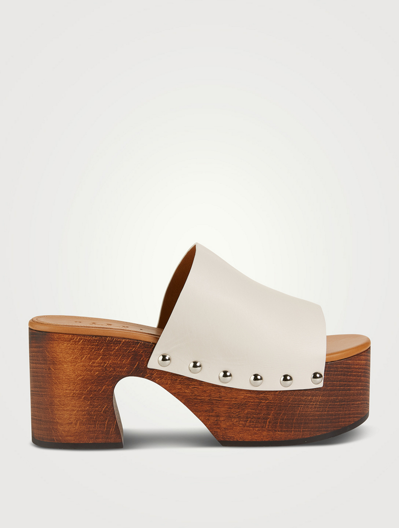 MARNI Leather Platform Clogs | Holt Renfrew Canada