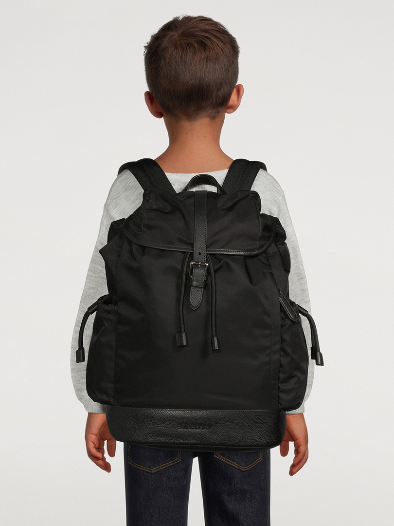 BURBERRY Leather Trim ECONYL Baby Changing Backpack | Holt Renfrew Canada