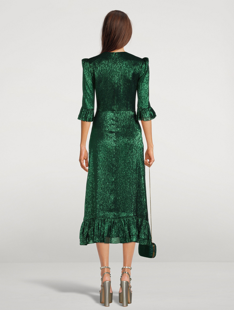 THE VAMPIRE'S WIFE The Falconetti Metallic Midi Dress | Holt Renfrew Canada