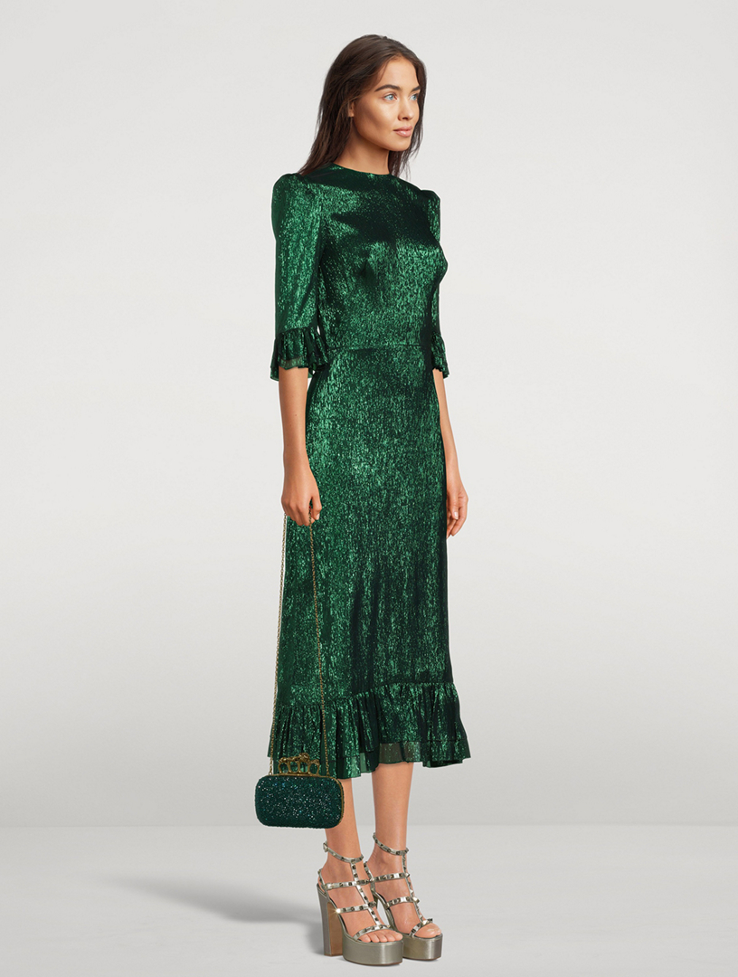 THE VAMPIRE'S WIFE The Falconetti Metallic Midi Dress | Holt Renfrew Canada