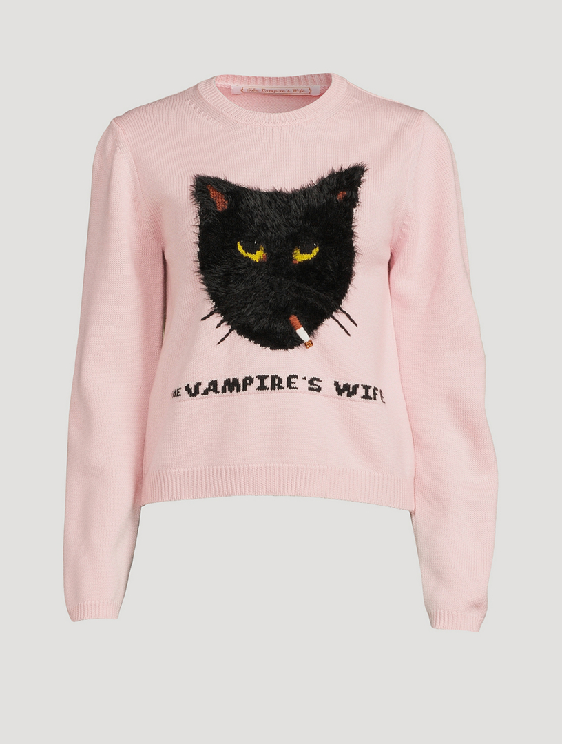 THE VAMPIRE'S WIFE Defiant Cat Wool Sweater | Holt Renfrew Canada